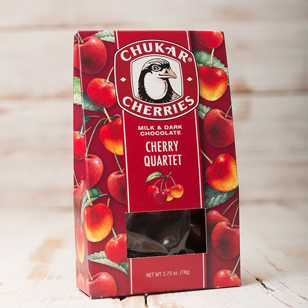 Chukar Cherries Quartet Chocolate Washington Gift Box Gift Basket Made in Washington Gifts