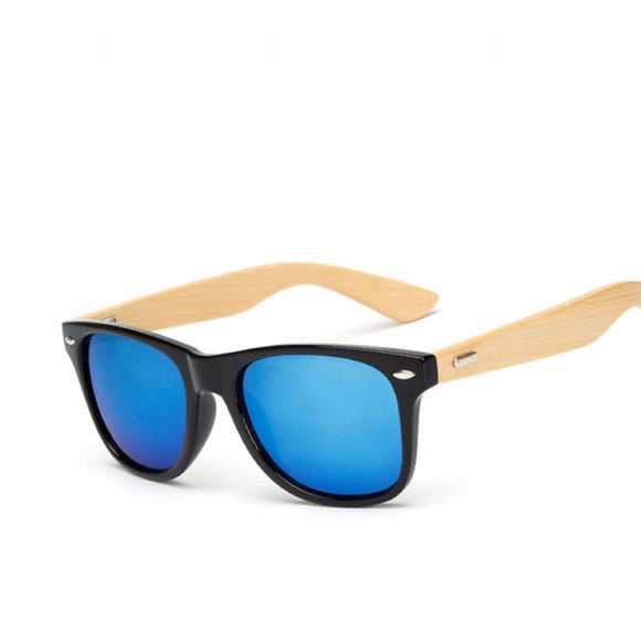 Real Bamboo Wayfarer-Style Sunglasses - Washington in a Box